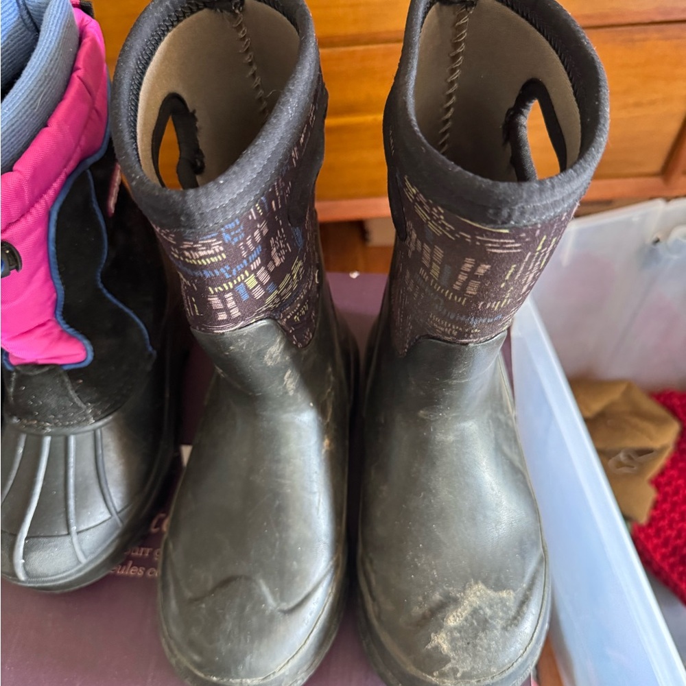 Kids Black Boots